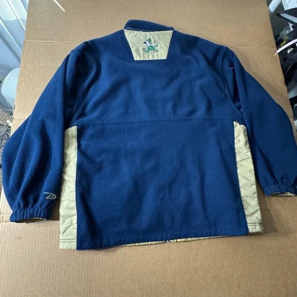 Vintage Notre Dame Fighting Irish Pro  Player Fleece reversible Jacket Mens‎ Med